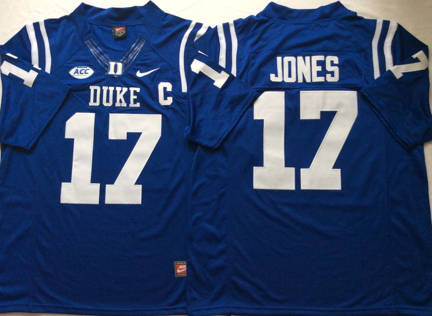 NCAA Men Duke Blue Devils Blue #17 JONES